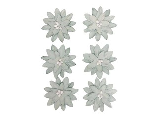 Decorative flowers dahlias, gray, 6 pcs.
