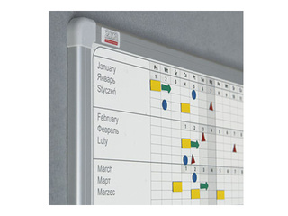 Wall planning board 2x3, yearly, 120 x 90 cm