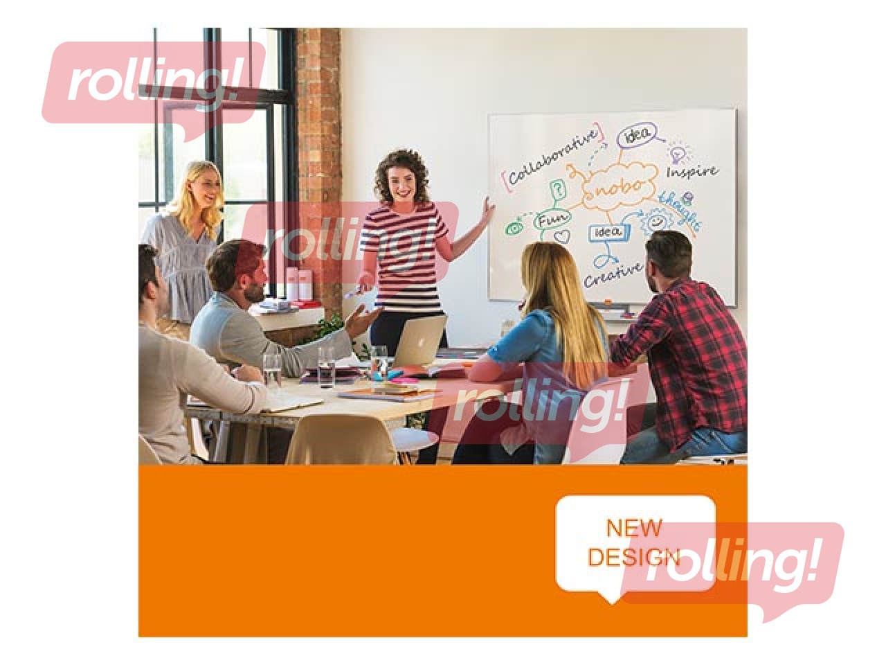 Enamel Whiteboard Nobo ImpressionPro, 120 x 90 cm