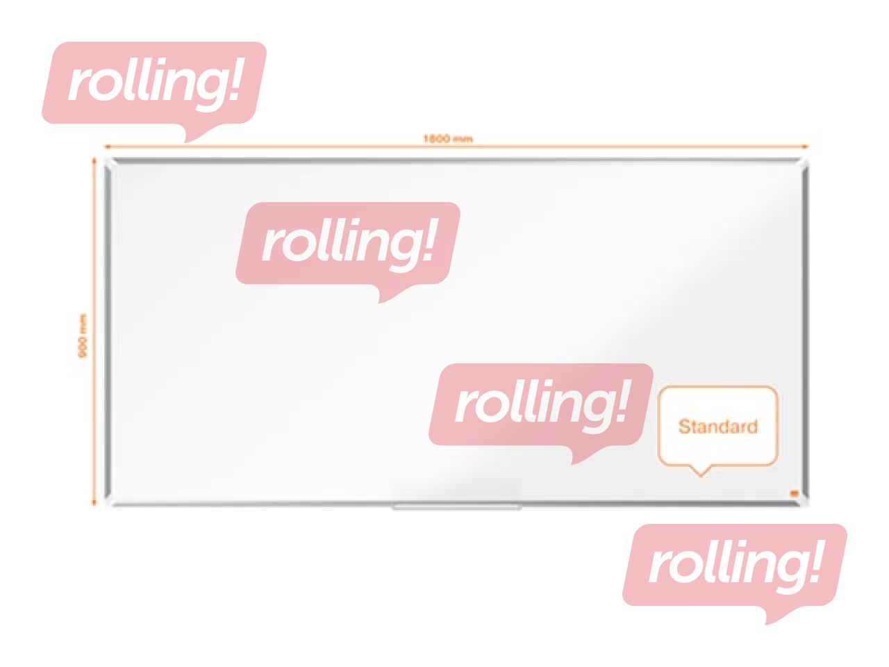 Magnettahvel Nobo Premium Plus, 180 x 90 cm, email, valge