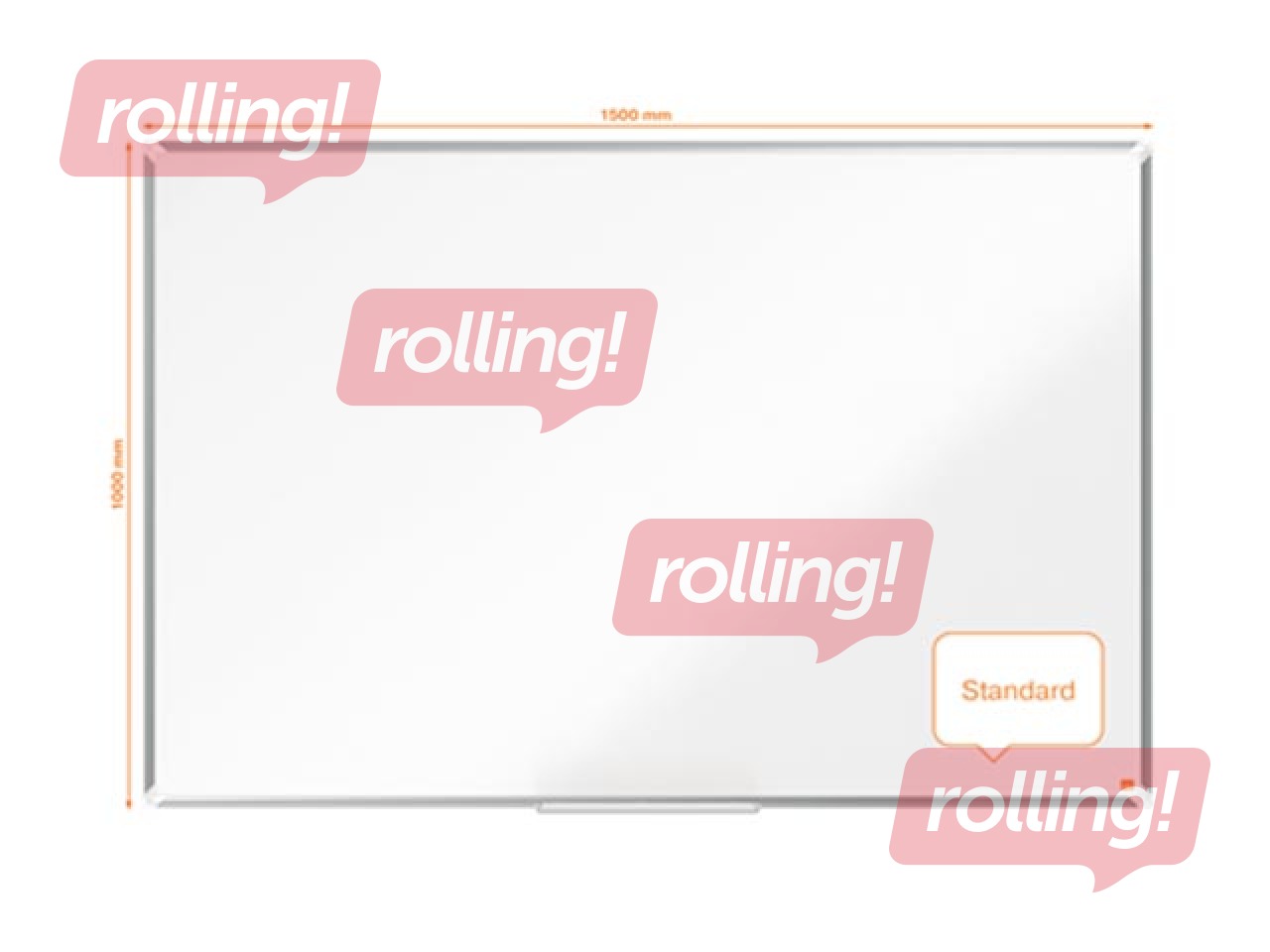 Magnettahvel Nobo Premium Plus, 150 x 100 cm, email, valge