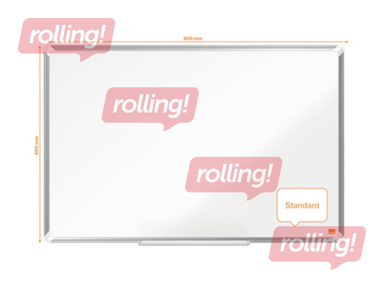 Magnettahvel  Nobo Premium Plus, 90 x 60 cm, emailigal, valge