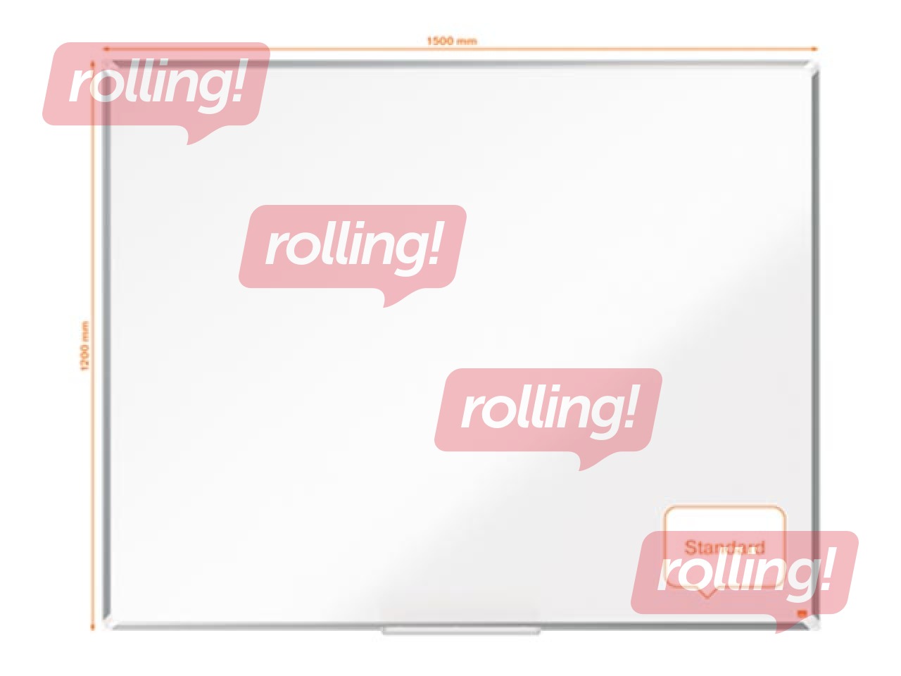 Magnettahvel Nobo Premium Plus, 150 x 120 cm, terasest, valge