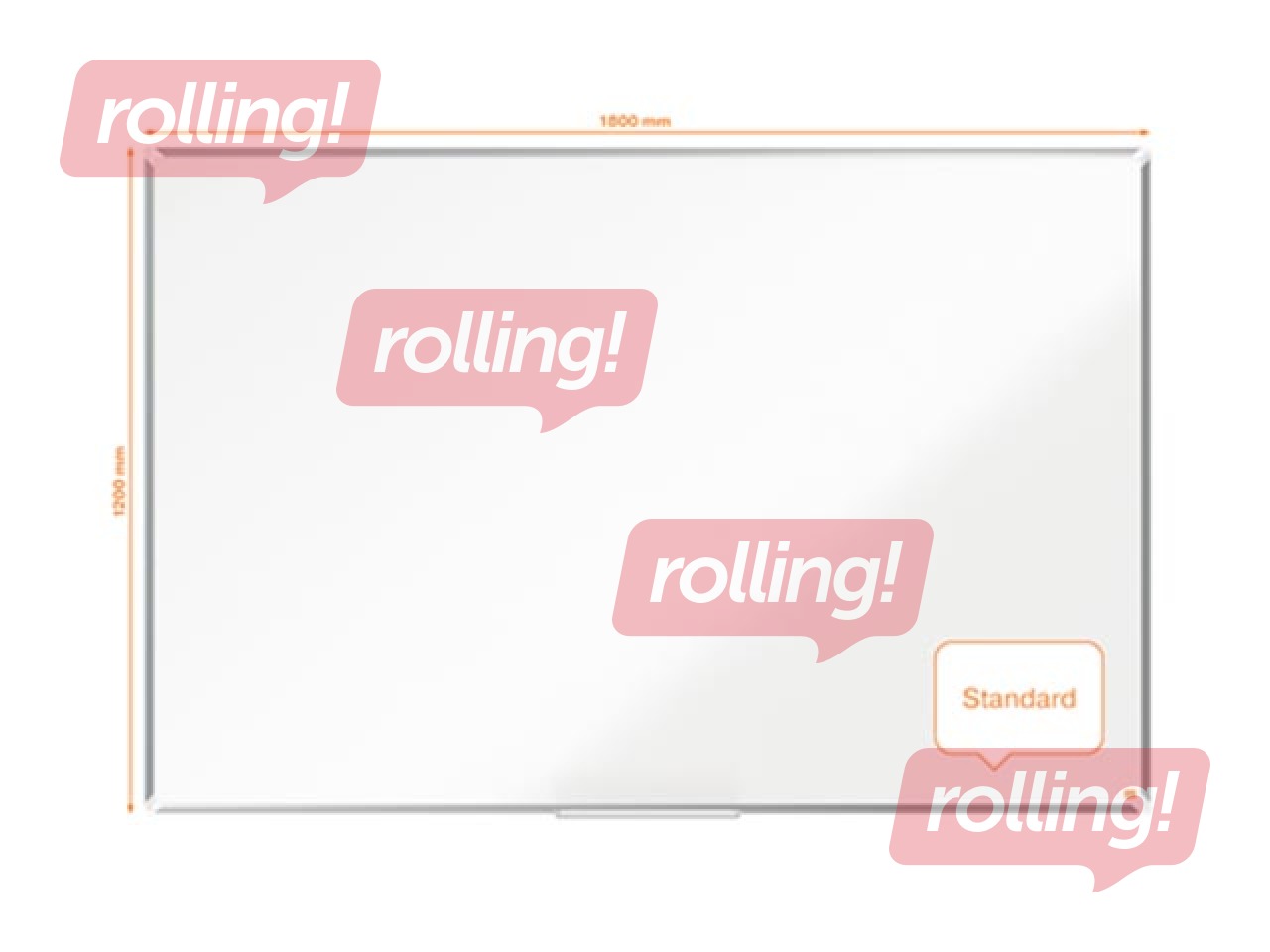 Magnettahvel Nobo Premium Plus, 180 x 120 cm, terasest , valge 