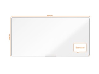 Sienas tāfele alumīnija rāmī Nobo Premium Plus, 240 x 120 cm, lakota virsma, balta 