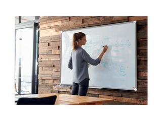 Sienas tāfele alumīnija rāmī Nobo Premium Plus, 240 x 120 cm, lakota virsma, balta 