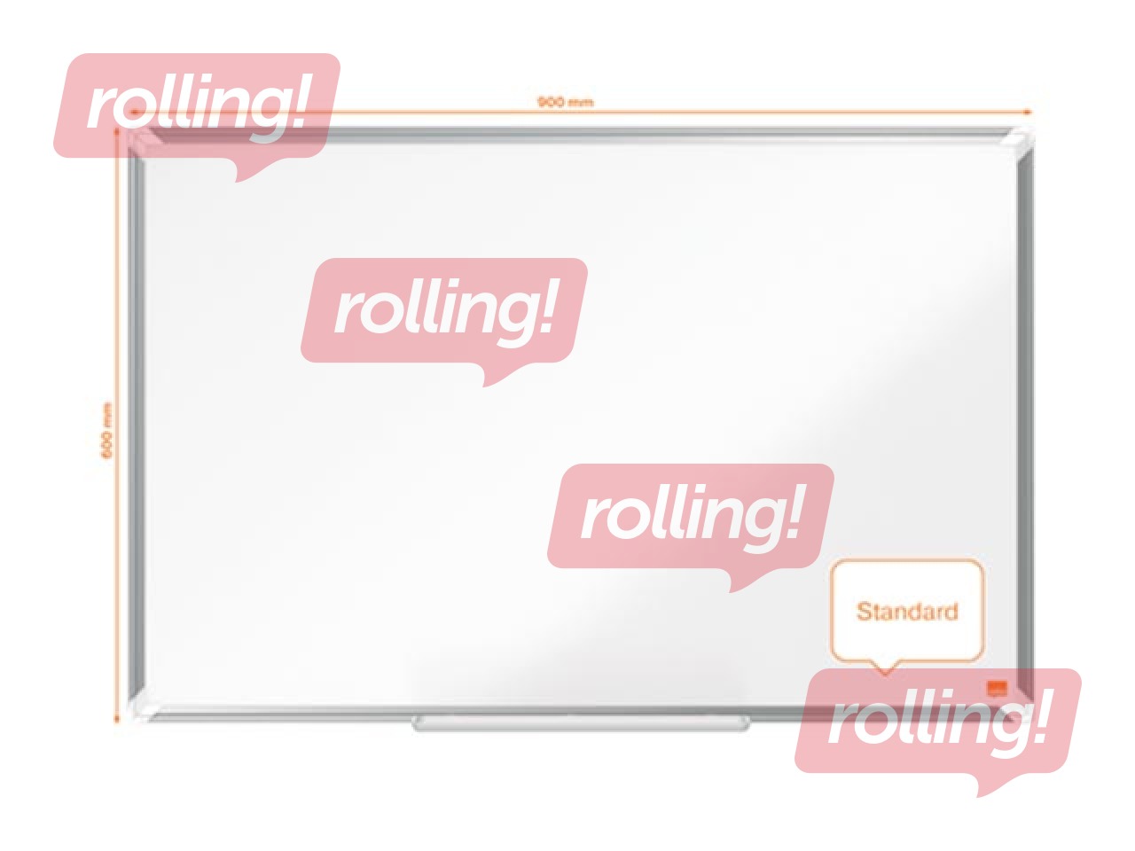 Magnettahvel Nobo Premium Plus, 90 x 60 cm, terasest, valge 