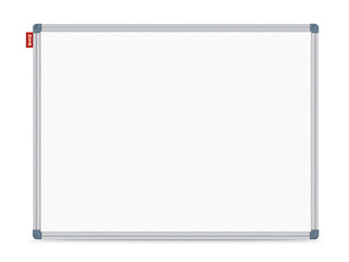 Sienas tāfele alumīnija rāmī Classic, 120 x 100 cm, lakota virsma, balta 