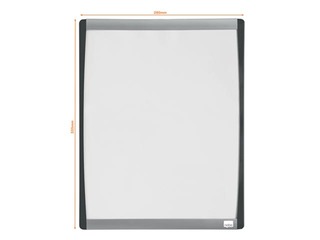 Tahvel Nobo, väike, magnetiline, hõbedase ja mustaga kumera raamiga, 28 x 33,5 cm