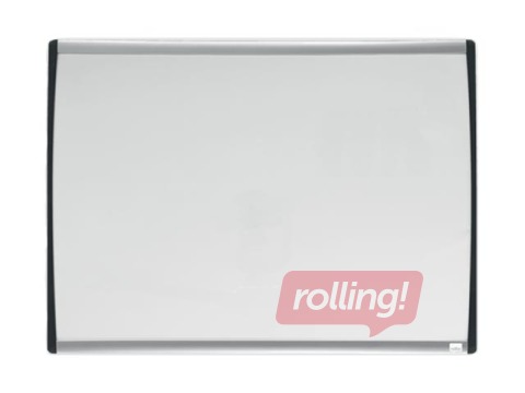 Tahvel Nobo, väike, magnetiline, hõbedase ja musta kumera raamiga, 58,5 x 43 cm