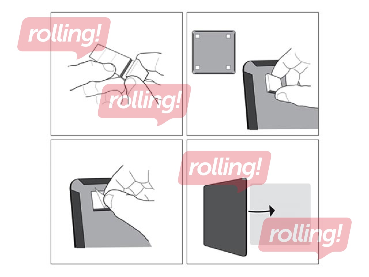 Tahvel Nobo, väike, magnetiline, hõbedase ja musta kumera raamiga, 58,5 x 43 cm