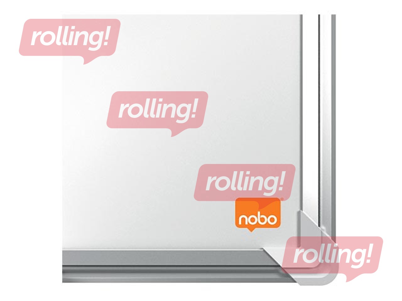 Tahvel Nobo Premium Plus, 180 x 120 cm, emailitud pind, valge