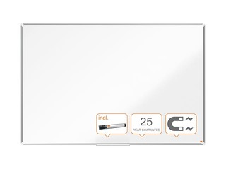 Wall board in aluminum frame Nobo Premium Plus, 180x120 cm, enameled surface, white