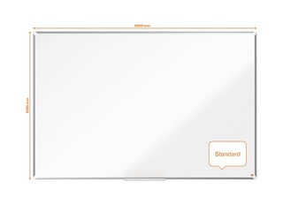 Wall board in aluminum frame Nobo Premium Plus, 180x120 cm, enameled surface, white