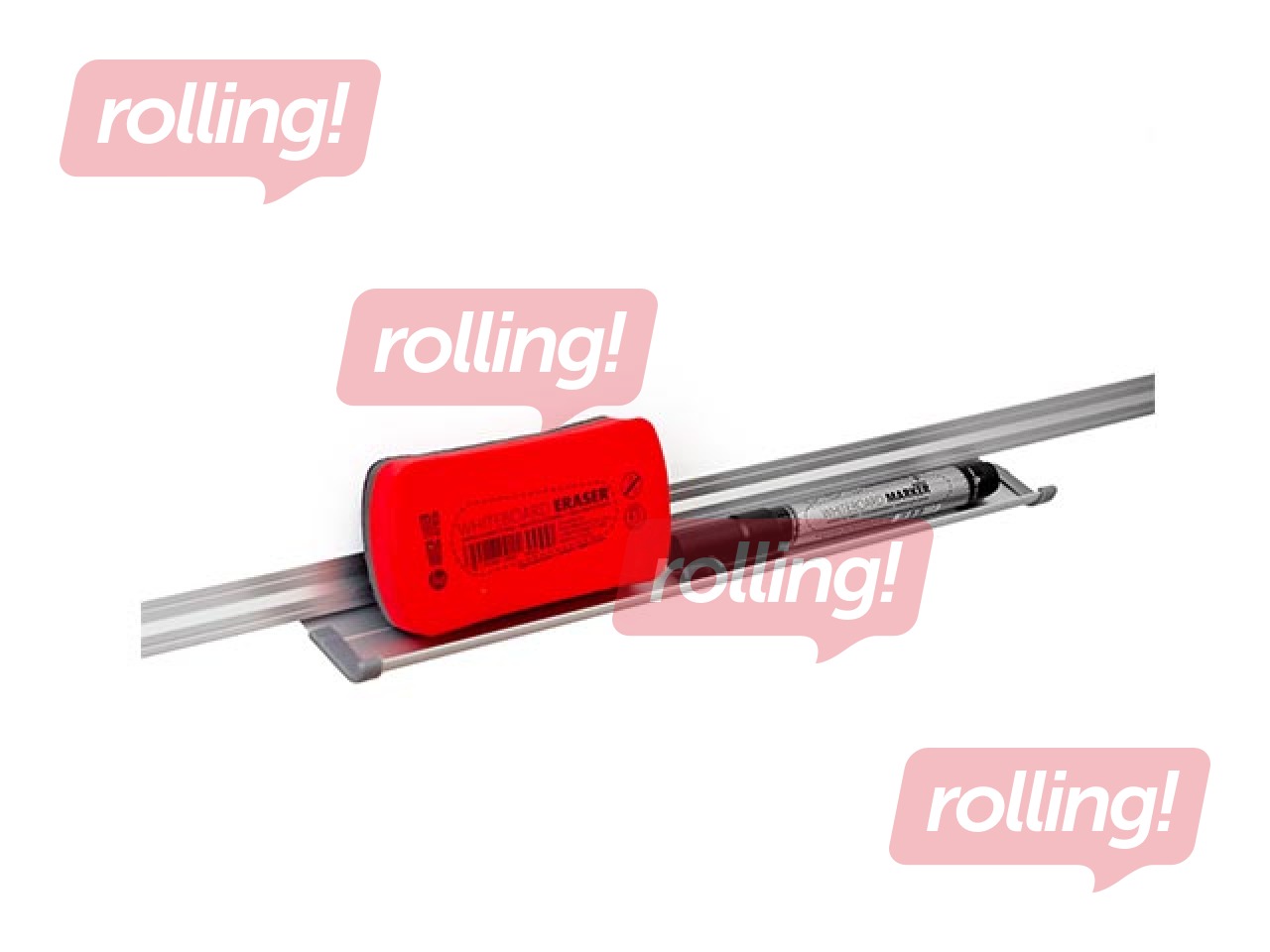 Seinakohver alumiiniumraamis projektoritele, emailitud, valge, 180x120cm