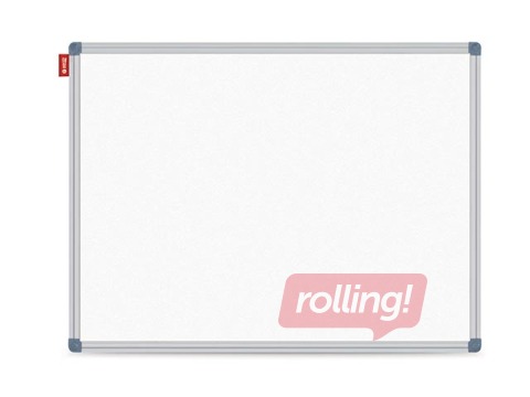 Wall board with aluminum frame for projector, enamel-coated, white, 180x120cm