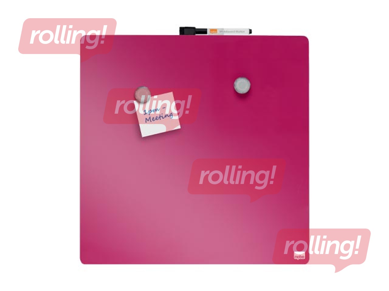 Wall whiteboard Nobo, 36x36cm, magnetic, pink