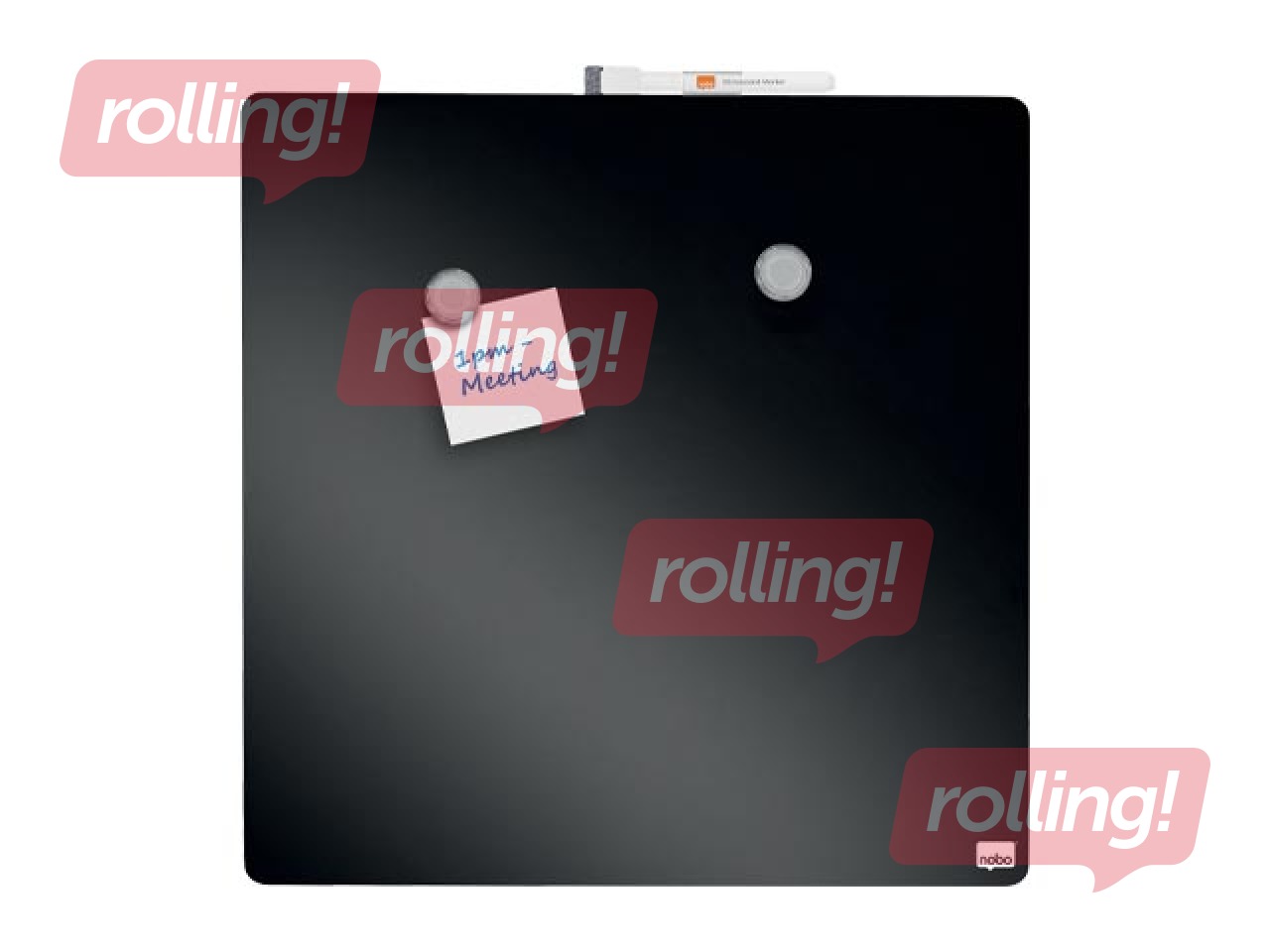Настенная доска Nobo, 36x36см, магнитная, чёрная