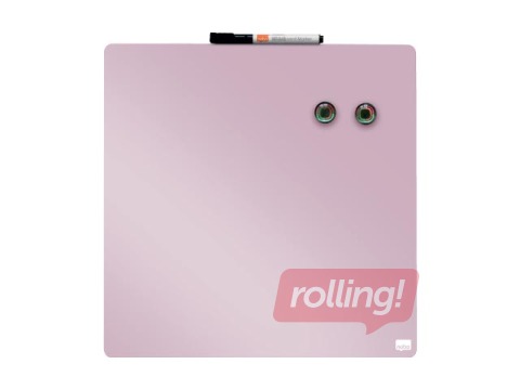 Настенная доска Nobo, 36x36см, магнитная, светло-розовая