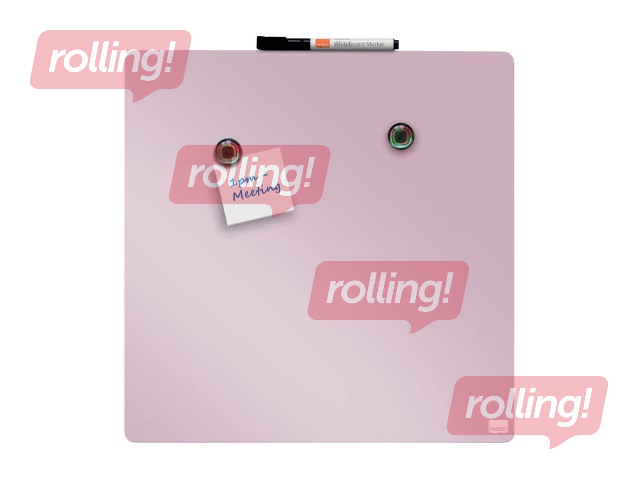 Настенная доска Nobo, 36x36см, магнитная, светло-розовая