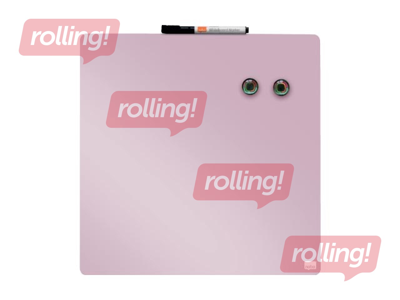 Wall whiteboard Nobo, 36x36cm, magnetic, light pink