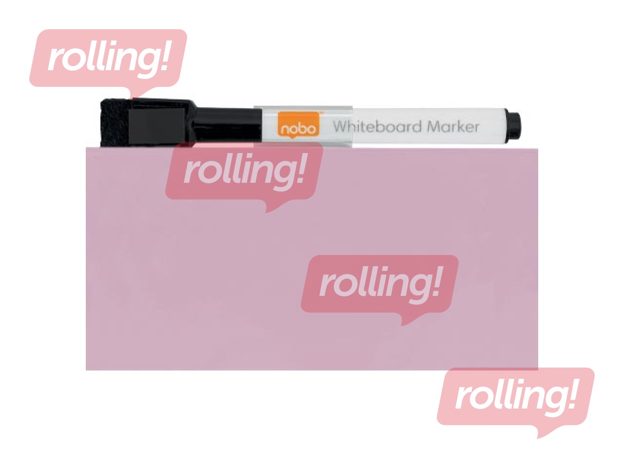 Wall whiteboard Nobo, 36x36cm, magnetic, light pink