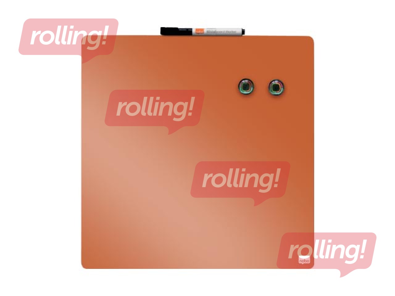 Wall whiteboard Nobo, 36x36cm, magnetic, orange