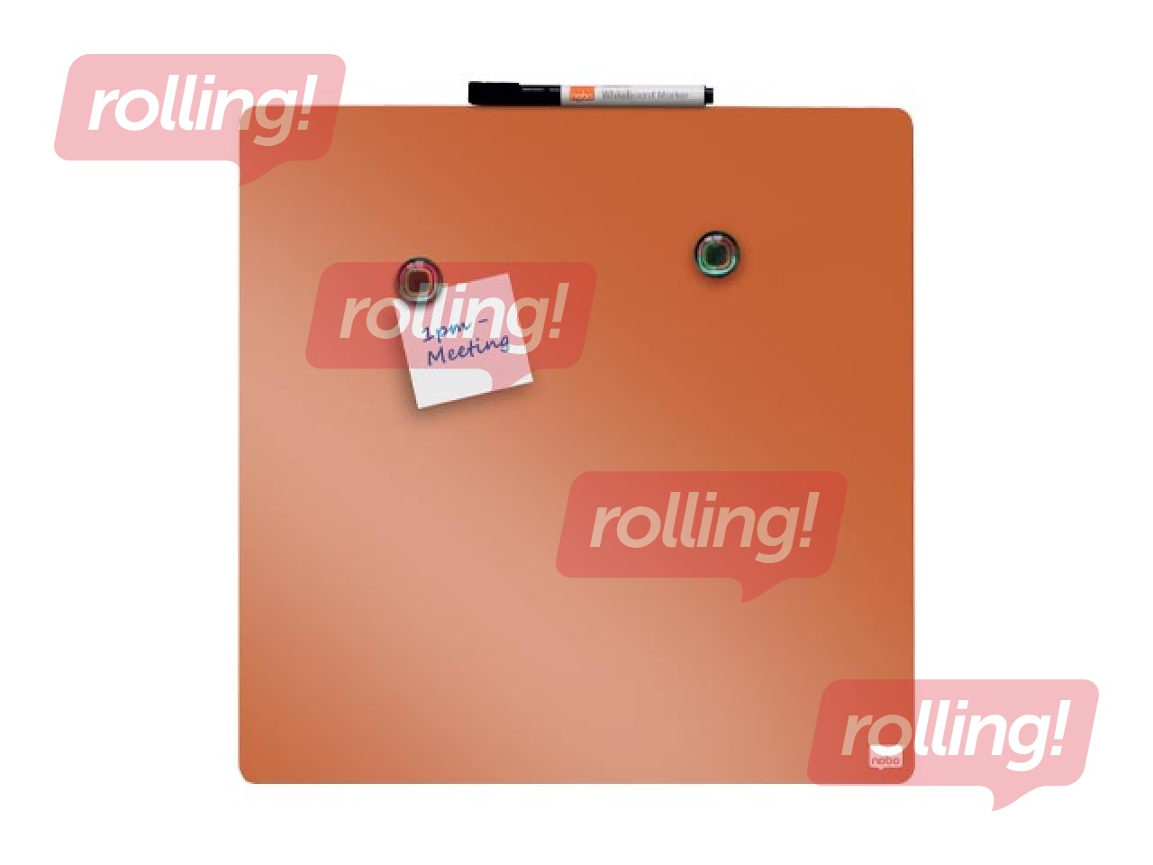 Wall whiteboard Nobo, 36x36cm, magnetic, orange