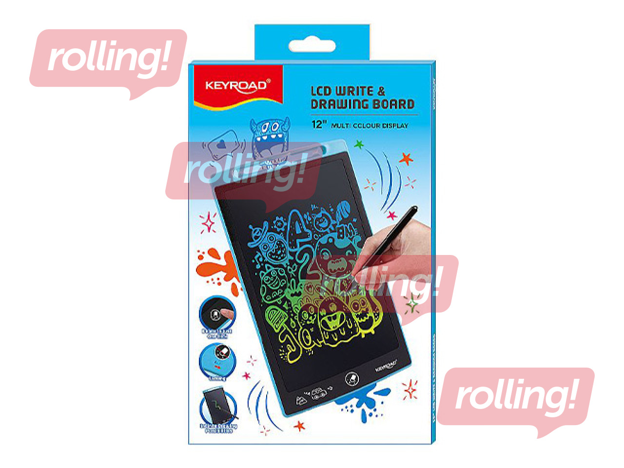 Tahvel - pliiatsitahvel Concorde, LCD, erinevad värvid, 12''