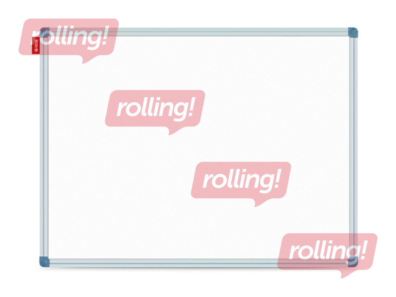 Whiteboard Classic in aluminium frame, lacquered, white, 30x40cm