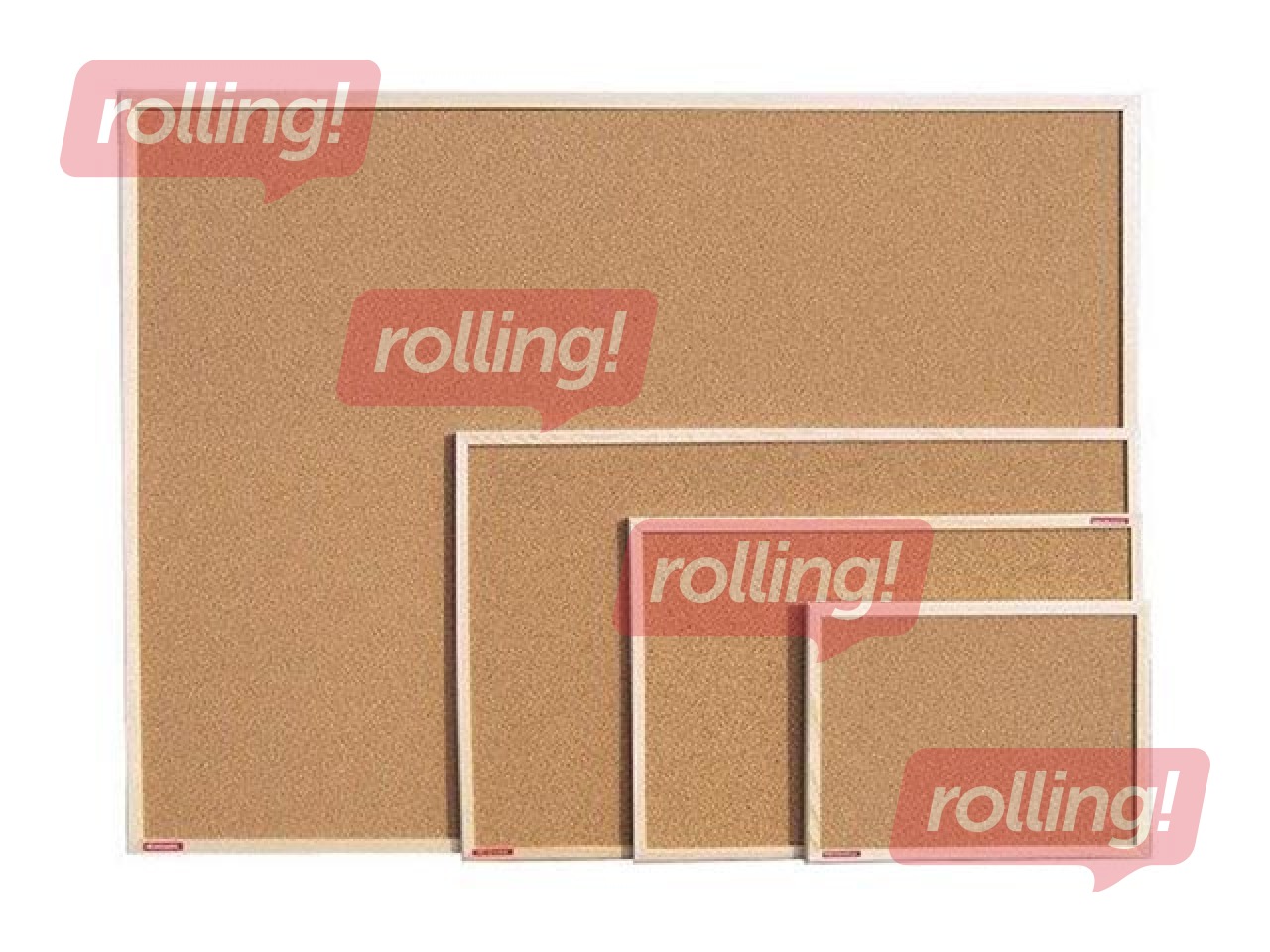 Korķa tāfele koka rāmī, 60x40 cm