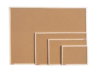 Cork board in wooden frame, 90x60 cm