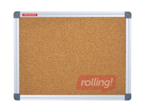 Cork board with aluminum frame Memobe Classic, 90x60 cm