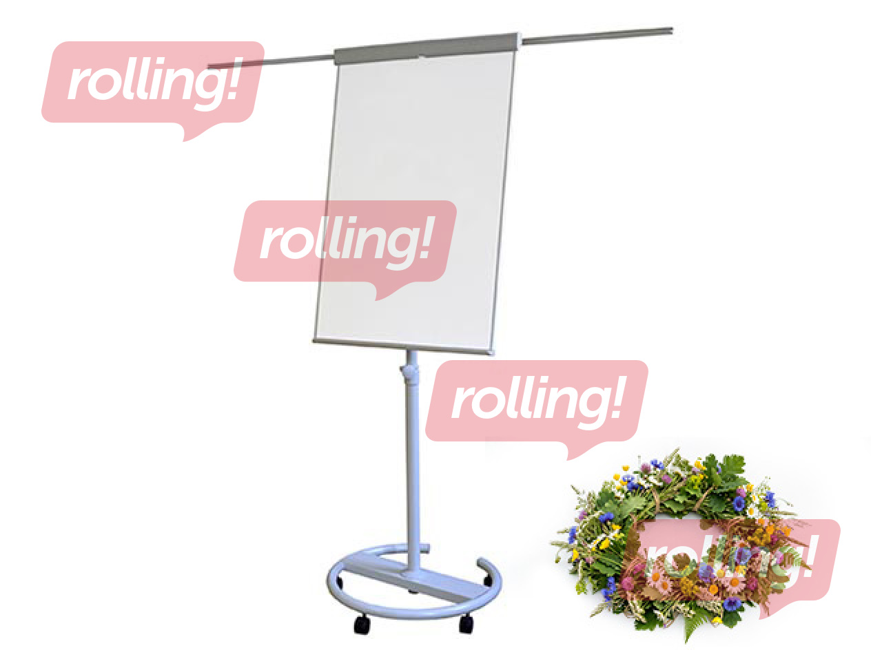 Mobiilne ja ringikujuline esitlustahvel Flipchart Professional, 105 x 68 cm +Jaanipäeva kingitus!