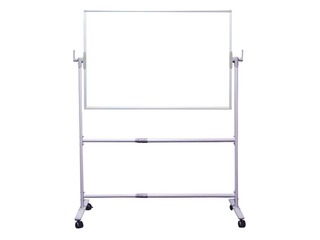 Double sided mobile board, 200 x 100 cm, lacquered, white