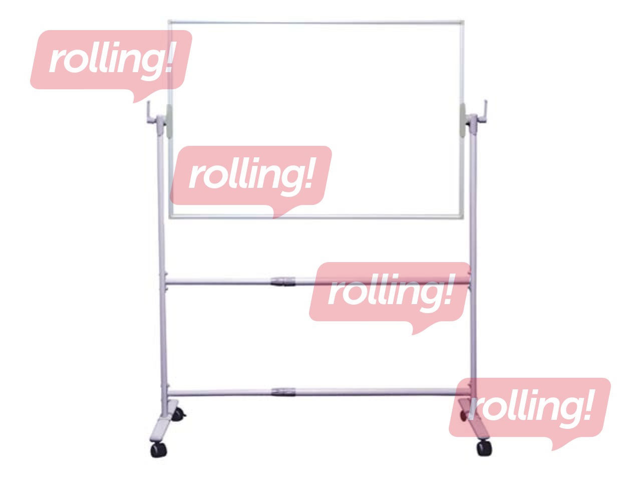 Двухстороняя мобильная доска, 200 x 100 cм, лакированная, белая