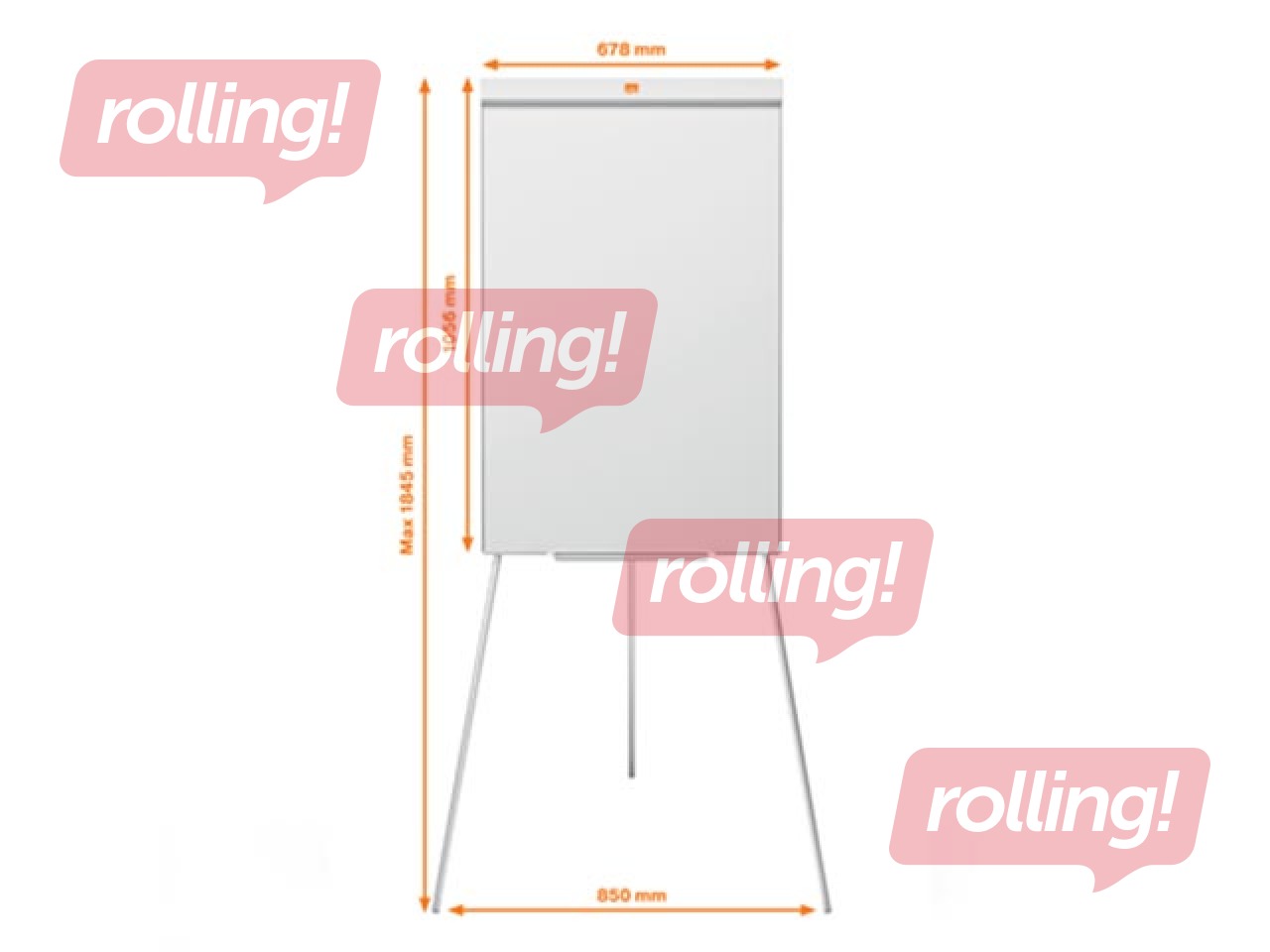 Whiteboard Flipchart Easel Nobo Classic Nano Clean™, 67x100 cm