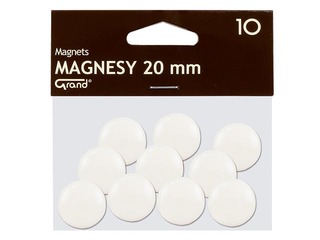 Magnets Grand, 20 mm, 10 pc., white