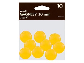 Magnēti Grand, 30 mm, 10 gab., dzelteni