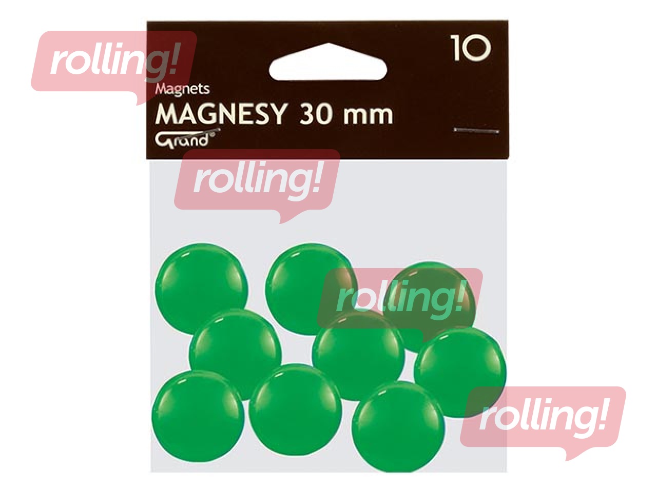 Tahvlimagnet Grand, 30 mm, 10 tk, roheline