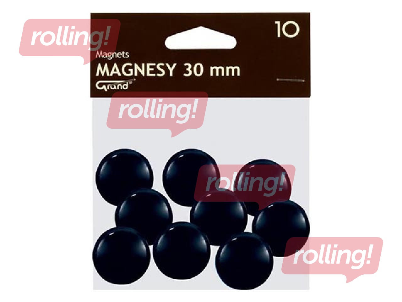 Tahvlimagnet Grand, 30 mm, 10 tk, must