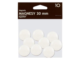 Magnēti Grand, 30 mm, 10 gab., balti