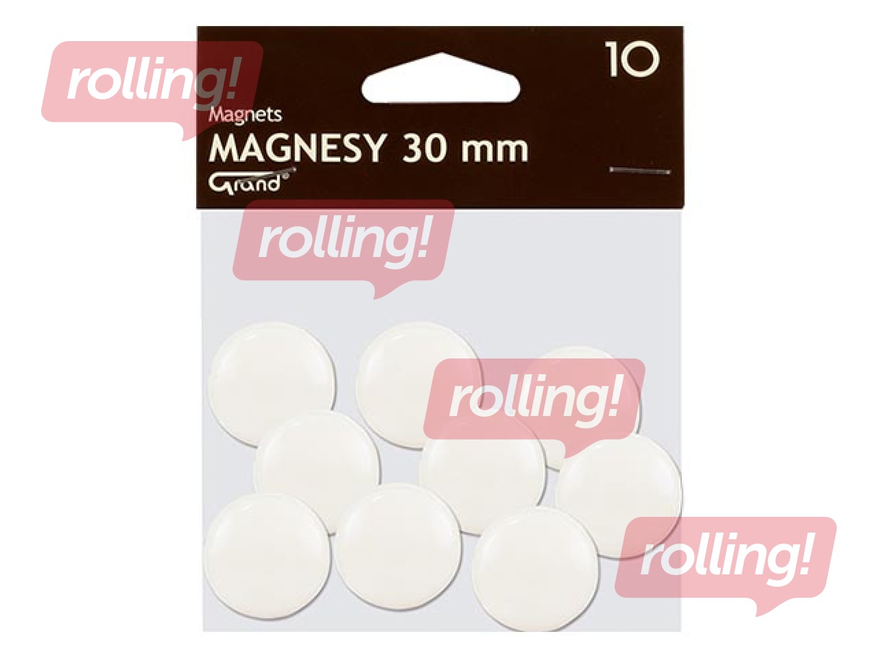 Tahvlimagnet Grand, 30 mm, 10 tk, valge