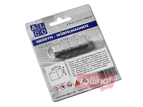 Magnet kuubik ALCO 10x10x10 mm, 4 tk, Neodyn