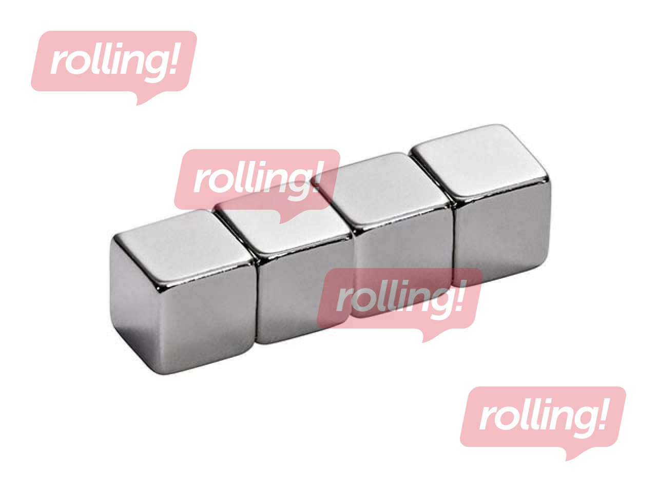 Magnet kuubik ALCO 10x10x10 mm, 4 tk, Neodyn