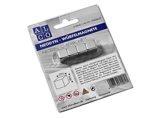 Magnēti kubveida stikla tāfelei ALCO 10x10x10 mm, 4 gab., neodīns