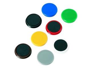 Round magnets ALCO 24 mm, 10 pcs., white