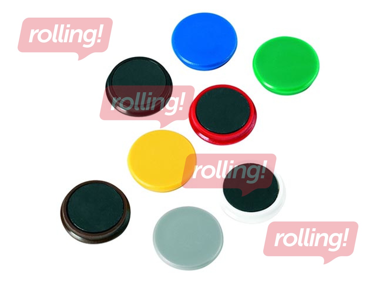 Round magnets ALCO 32 mm, 10 pcs., white