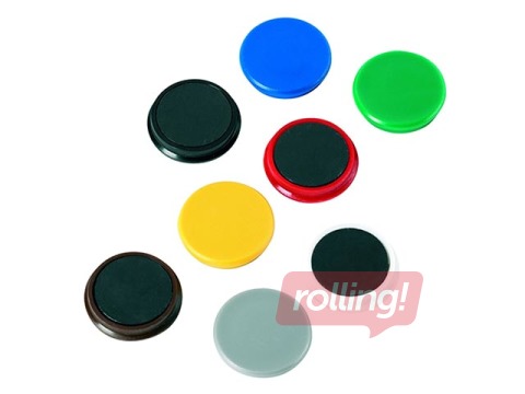 Магниты круглые ALCO 32 мм, 10 шт., черный