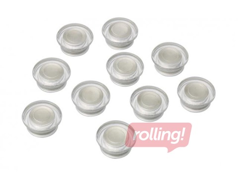 Magnēti stikla tāfelei Nobo, 32mm, 10 gab., caurspīdīgi